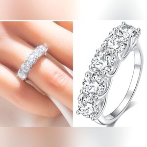 New 2.5ct Moissanite Diamond Ring w/ Certificate Of Authenticity Engagement